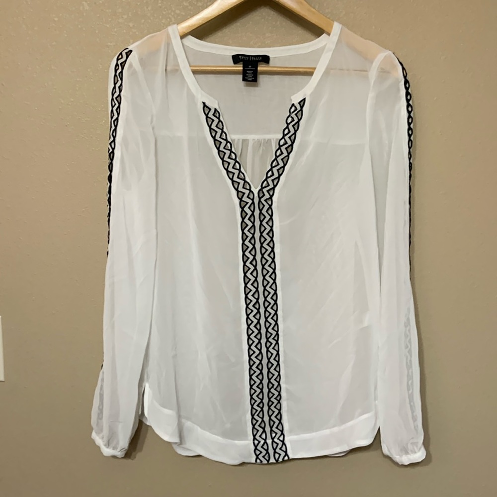 White House Black Market Sheer Top